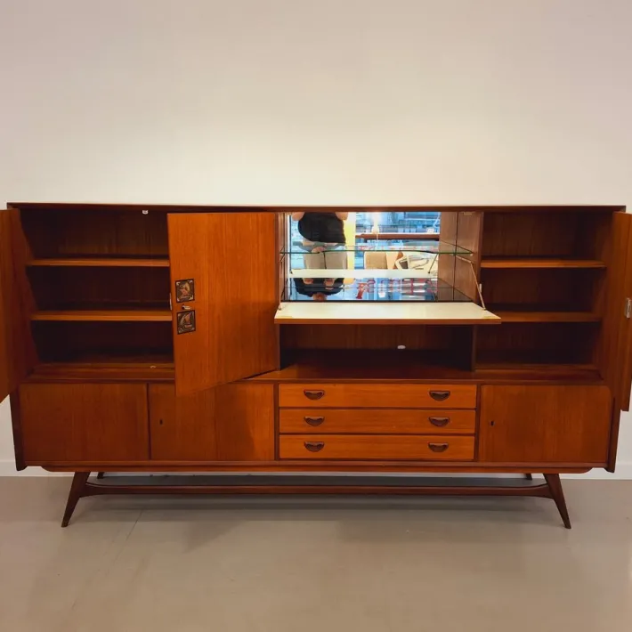 Pamono Highboard by Louis Van Teeffelen for Wébé, 1960s Best