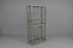 Pamono Industrial Lockable Metal Wine Cabinet with Space for 64 Wine Bottles, 1960s Outlet