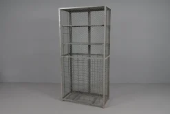 Pamono Industrial Lockable Metal Wine Cabinet with Space for 64 Wine Bottles, 1960s Outlet