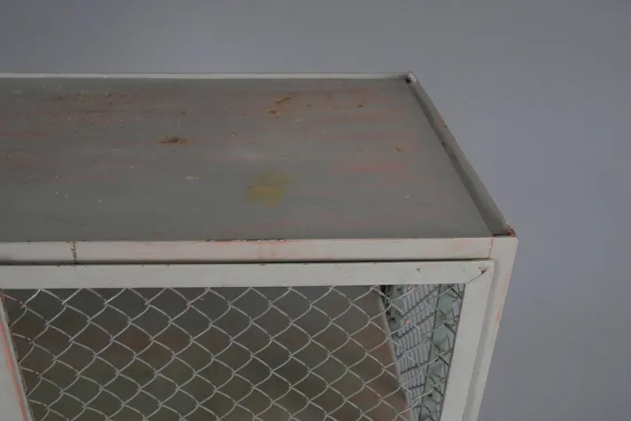 Pamono Industrial Lockable Metal Wine Cabinet with Space for 64 Wine Bottles, 1960s Outlet