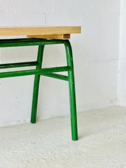 Pamono Industrial Metal & Spruce Bench, 1970s Discount