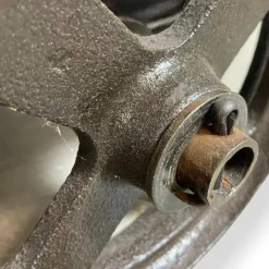 Pamono Industrial Serving Trolley in Cast Iron with Wooden Shelves, 1920s