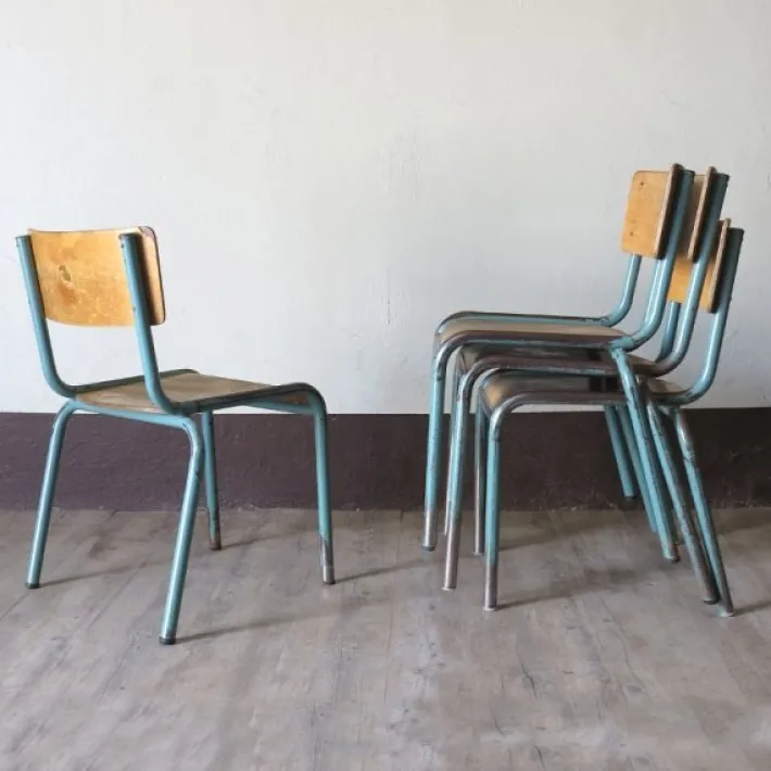 Pamono Industrial Stackable Children's Chair from Delagrave, 1950s Clearance