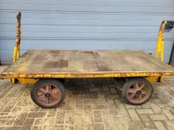 Pamono Industrial Transport Cart in Cast Iron and Wood Best