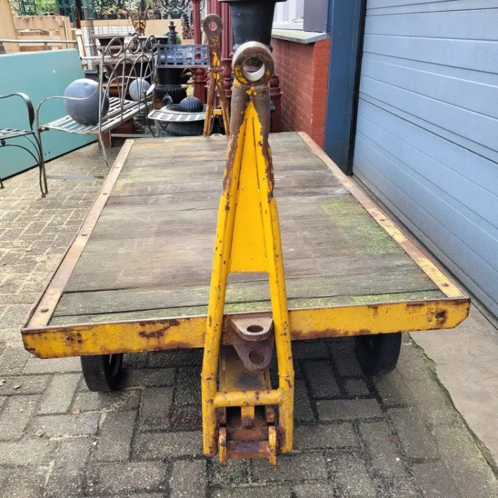 Pamono Industrial Transport Cart in Cast Iron and Wood Best