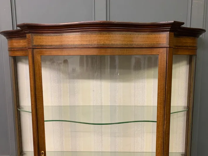 Pamono Inlaid Mahogany Display Cabinet from Maple & Co., 1900 Outlet