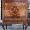 Pamono Inlaid Wood and Glass Secretaire, 1970s Clearance
