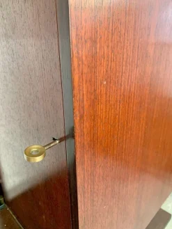 Pamono Iron and Wood Wall Bookcase by Osvaldo Borsani for Tecno, 1960s New