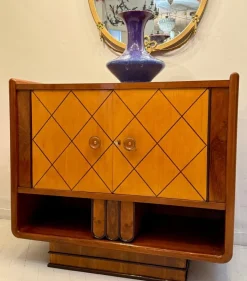 Pamono Italian Art Deco Cabinets attributed to Osvaldo Borsani, 1940s, Set of 2 New