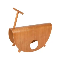 Pamono Italian Astolfo Curved Plywood Children's Rocking Chair by Peppe de Giuli for Design M, 1979 Best