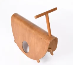 Pamono Italian Astolfo Curved Plywood Children's Rocking Chair by Peppe de Giuli for Design M, 1979 Best