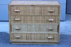 Pamono Italian Bamboo and Rattan Chest of Drawers, 1950 Outlet