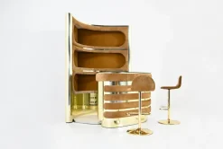 Pamono Italian Bar with Stools, 1970s, Set of 4 Online