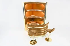 Pamono Italian Bar with Stools, 1970s, Set of 4 Online