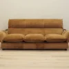Pamono Italian Brown Velour Sofa from Dalloca, 1970s Hot