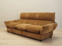 Pamono Italian Brown Velour Sofa from Dalloca, 1970s Hot