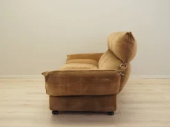 Pamono Italian Brown Velour Sofa from Dalloca, 1970s Hot
