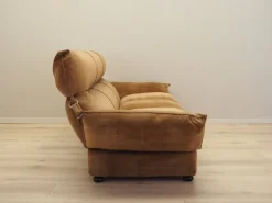 Pamono Italian Brown Velour Sofa from Dalloca, 1970s Hot