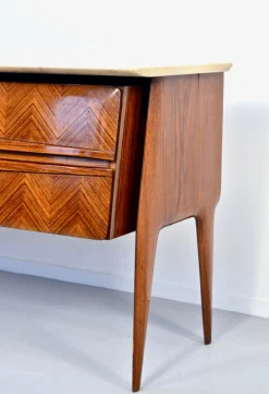 Pamono Italian Carrara Marble and Brass Sideboard, 1960s Discount