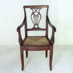 Pamono Italian Children's Chair in Wood with Rush Weave, 1900 Discount
