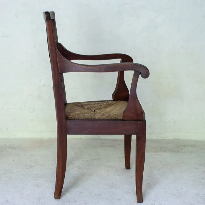 Pamono Italian Children's Chair in Wood with Rush Weave, 1900 Discount