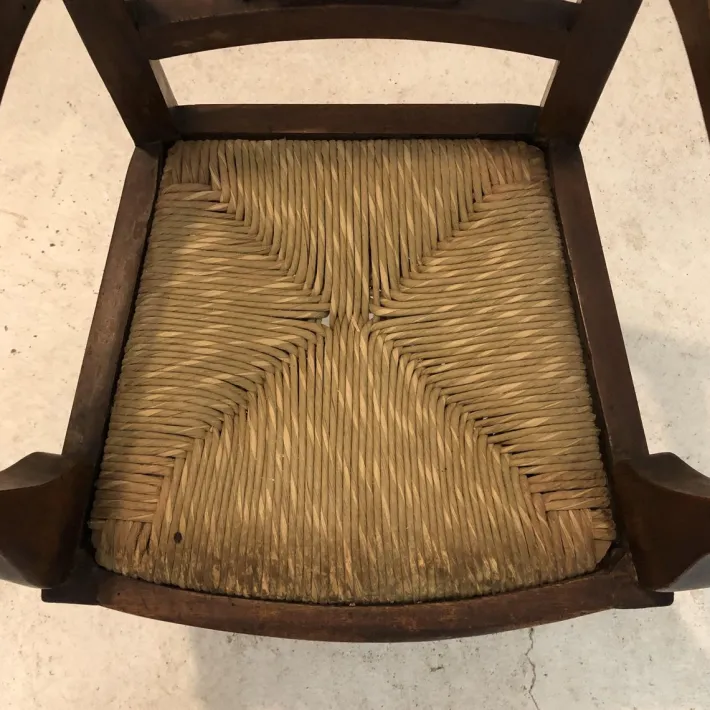 Pamono Italian Children's Chair in Wood with Rush Weave, 1900 Discount