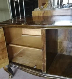 Pamono Italian Chippendale Walnut Burl & Veneer Dressing Table, 1940s Discount