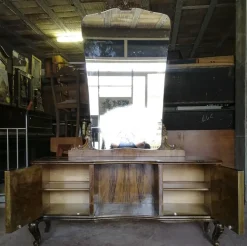 Pamono Italian Chippendale Walnut Burl & Veneer Dressing Table, 1940s Discount