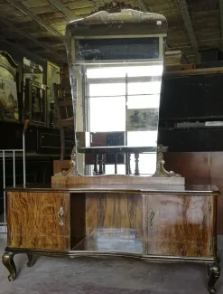 Pamono Italian Chippendale Walnut Burl & Veneer Dressing Table, 1940s Discount