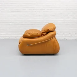 Pamono Italian Cognac Leather Lounge Chair, 1970s Clearance