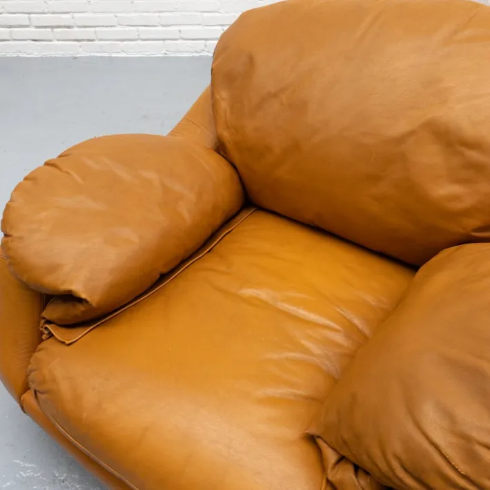 Pamono Italian Cognac Leather Lounge Chair, 1970s Clearance