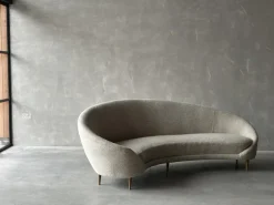 Pamono Italian Curved Sofa, 1950s New