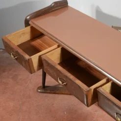 Pamono Italian Dressing Table with Wooden Mirror, 1960s Outlet