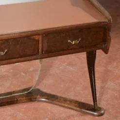 Pamono Italian Dressing Table with Wooden Mirror, 1960s Outlet