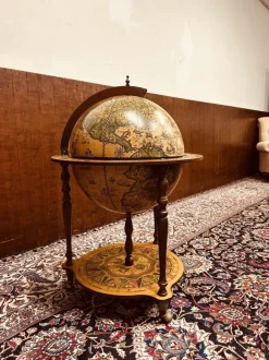 Pamono Italian Drink Globe in Wood Sale