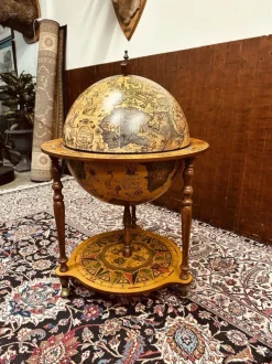 Pamono Italian Drink Globe in Wood Sale