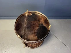 Pamono Italian Lacquered Goatskin and Parchment Serving Bar Cart from Aldo Tura, 1960s Sale