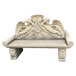 Pamono Italian Lime Stone Bench, 1990s