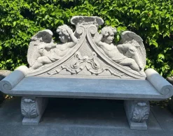 Pamono Italian Lime Stone Bench, 1990s