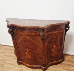 Pamono Italian Louis XV Style Sideboard in Walnut with Inlays, 1970s Sale