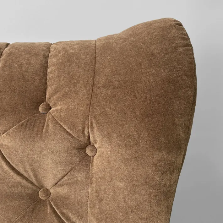 Pamono Italian Modern Chair in Brown Velvet and Wood by Guido Bonzanini for Tecnosalotti, 1970s New