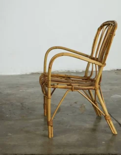 Pamono Italian Rattan Children's Chair, 1970s Hot