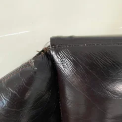 Pamono Italian Space Age Gaia Armchairs in White Fiberglass and Brown Leather by Carlo Bartoli for Arflex, 1970s, Set of 2 Outlet