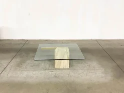 Pamono Italian Travertine Coffee Table from Artedi, 1970s Outlet