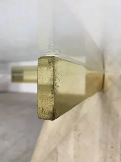 Pamono Italian Travertine Coffee Table from Artedi, 1970s Outlet