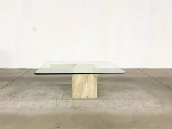 Pamono Italian Travertine Coffee Table from Artedi, 1970s Outlet