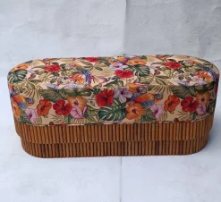 Pamono Italian Upholstered Wooden Bench Clearance