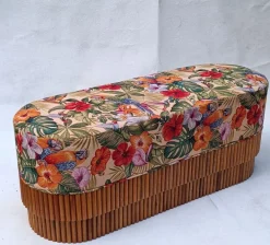 Pamono Italian Upholstered Wooden Bench Clearance