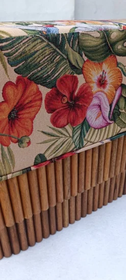 Pamono Italian Upholstered Wooden Bench Clearance