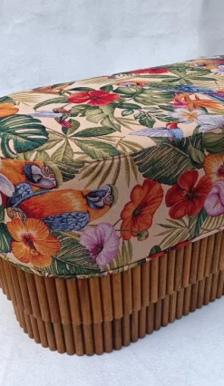 Pamono Italian Upholstered Wooden Bench Clearance